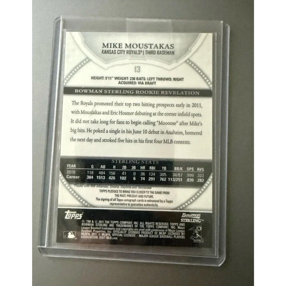 2011 Bowman Sterling - Rookie Autographs Mike Moustakas #13 (AU)